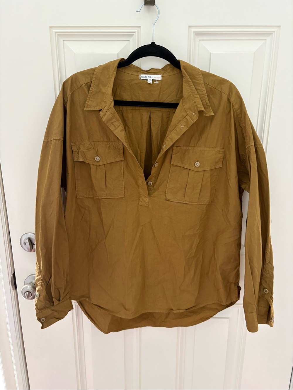 Alex Mill Wash & Go Popover Shirt Size XL